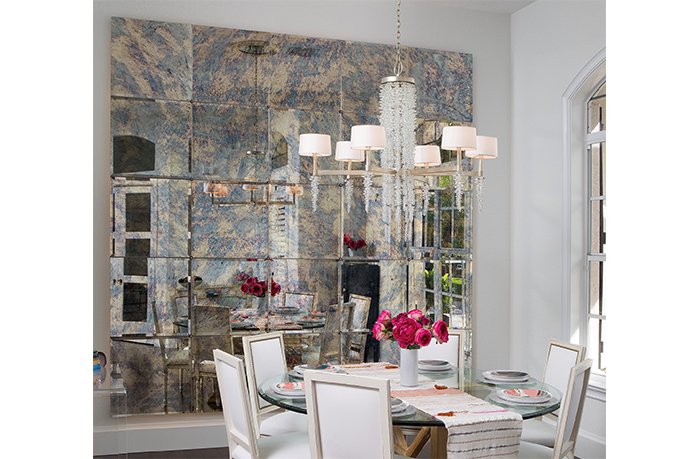 Omega National Hydrangea Antique Mirror