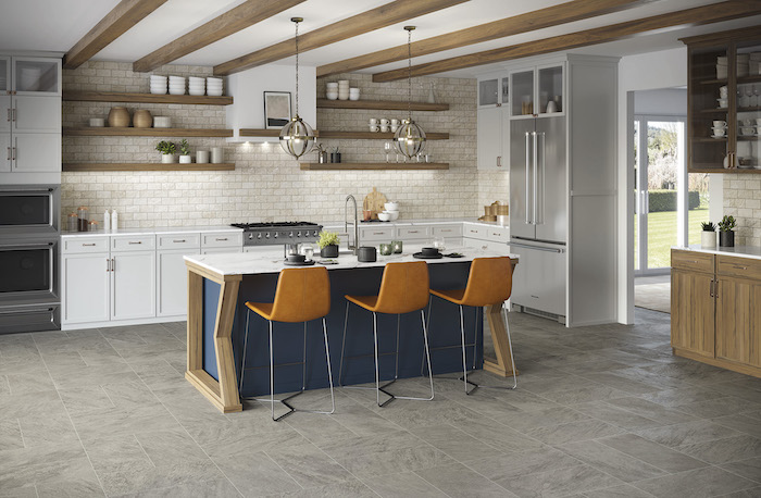 atlas Concorde USA tile floor in kitchen
