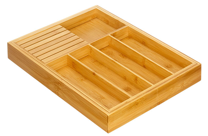 Home Sort by mDesign Bamboo Drawer Storage