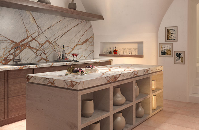 Artistic Tile Deep River Marble Slab