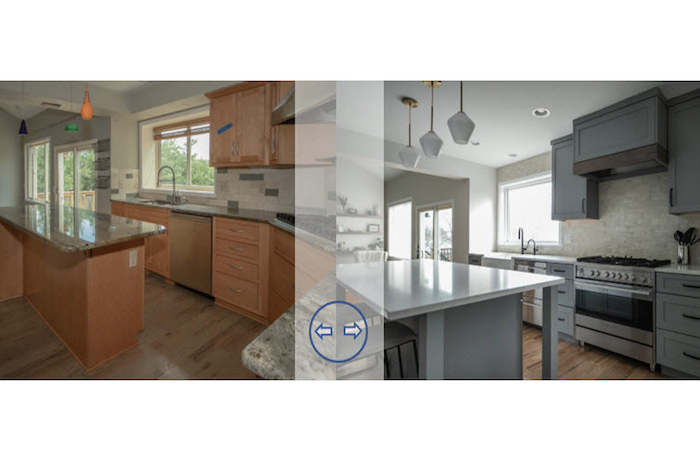 marketing a kitchen before and after