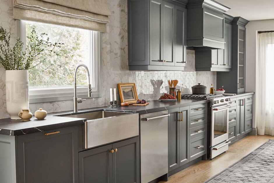 gray color kitchen