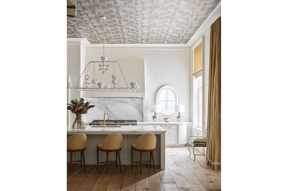 kitchen with high ceiling