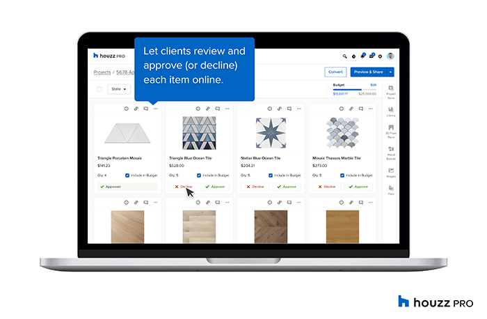 Houzz Pro Selections Tool