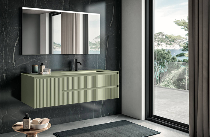 Hastings Tile & Bath Tricot Vanity and Storage