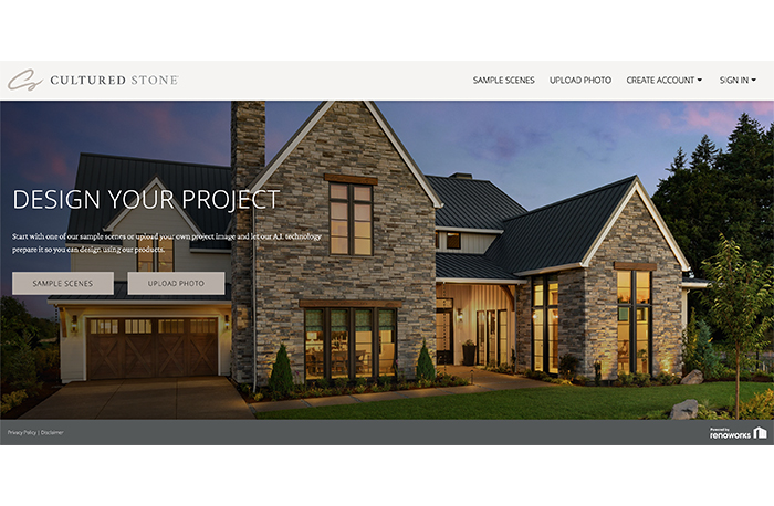 Cultured Stone digital visualizer tool