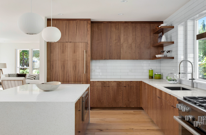 wood kitchen cabinets