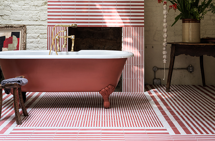 Bert & May Striped Cement Encaustic Tiles