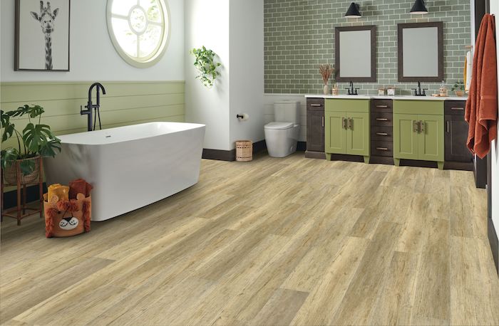 Armstrong flooring in bathroom
