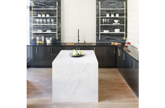 stone slabs in kitchen