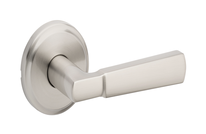 kwikset access door hardware with lever handle