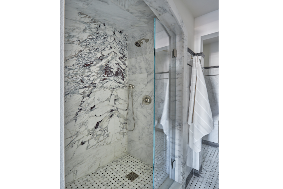 marble shower enclosure