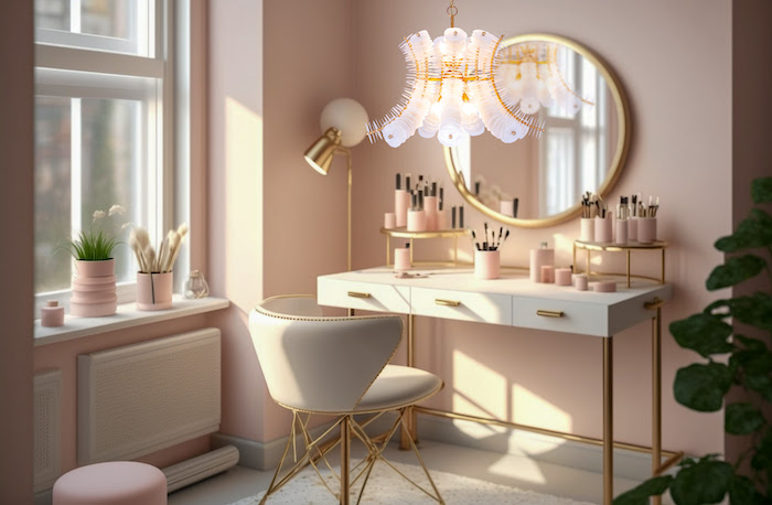 lighting fixture at vanity