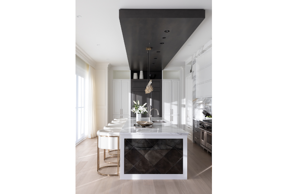 ceiling treatment in kitchen