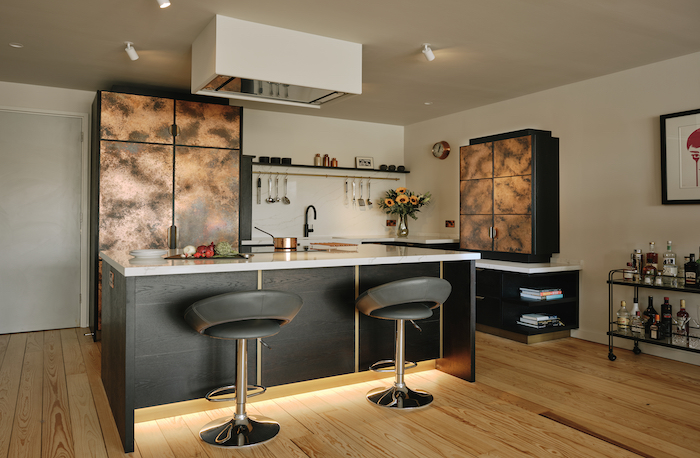 kitchen island with dining counter