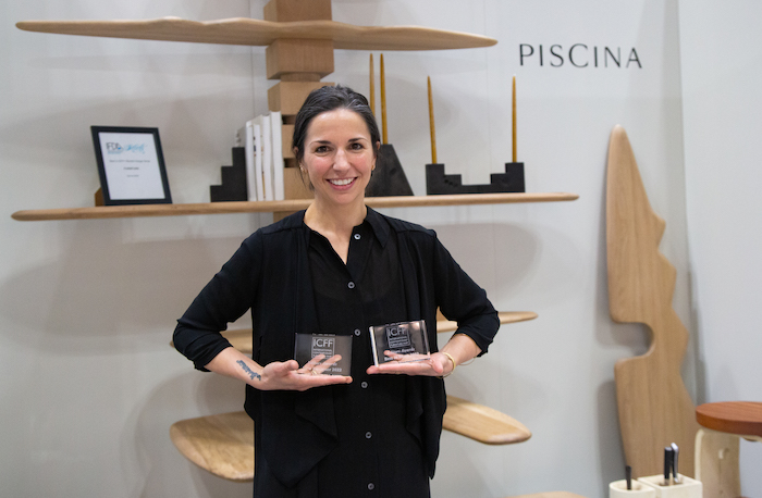 icff editor awards woman holding award