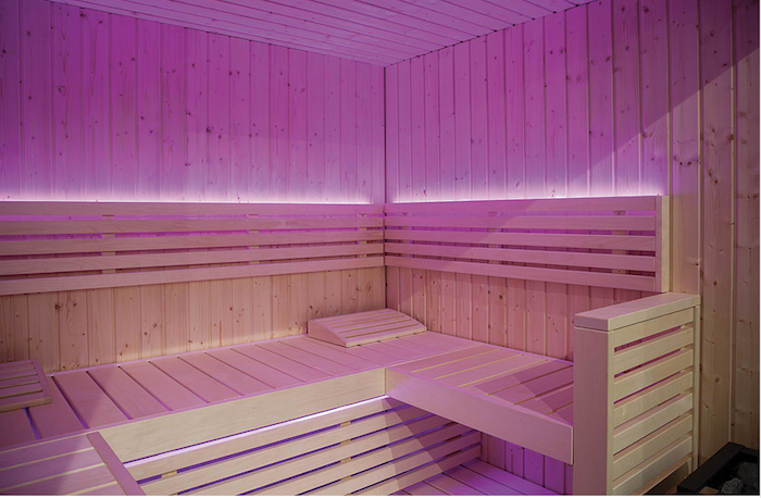 chromotherapy pink light sauna
