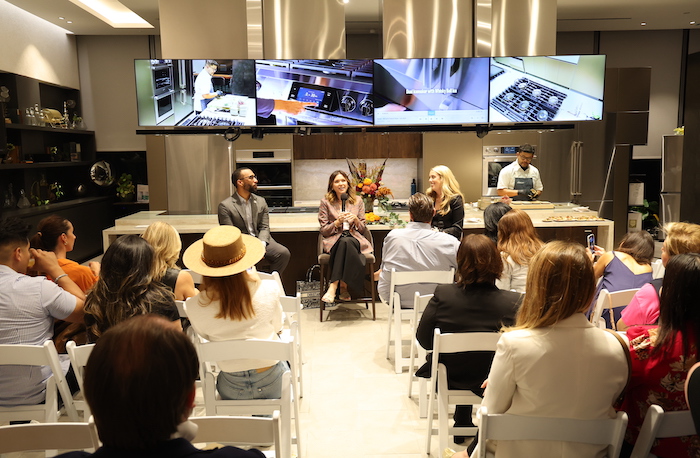 presentation in appliance showroom