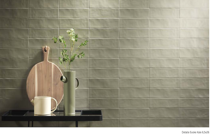 green wall tile