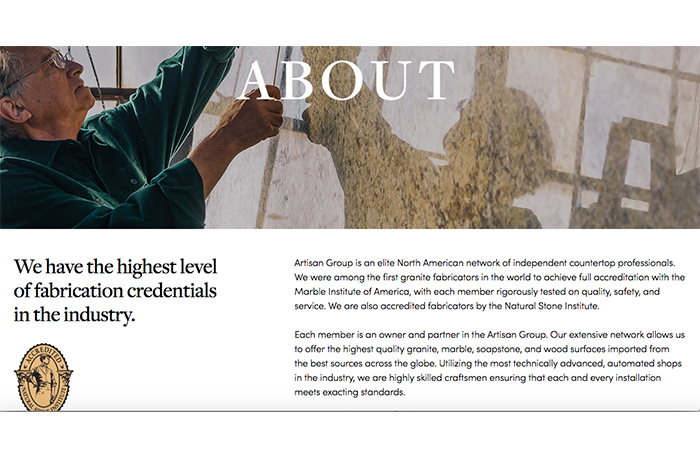 Artisan Group New Website