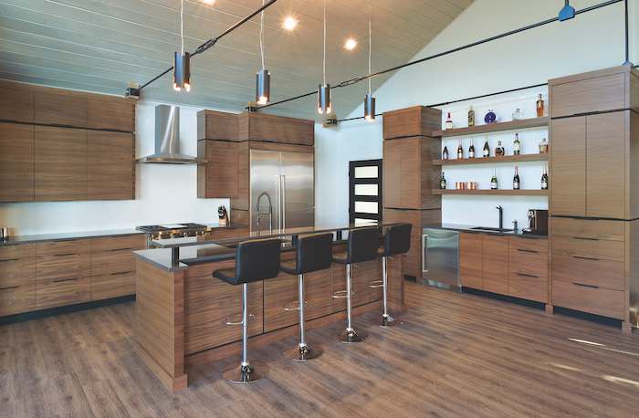 modern kitchen wood cabinets