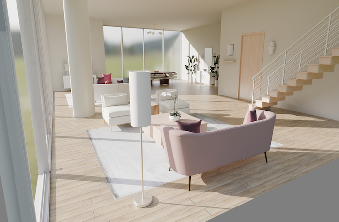living room rendering