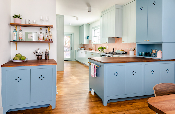 blue kitchen