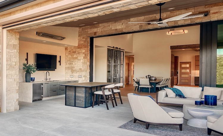 indoor outdoor kitchen