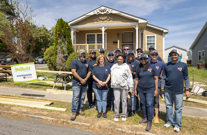 construction crew and house