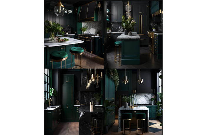midjourney kitchen renders montage 