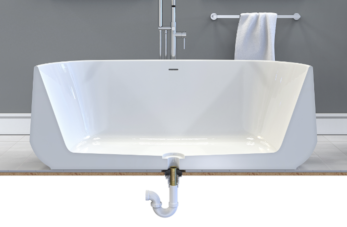 universal freestanding tub drain