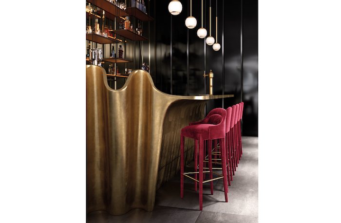 red bar stool