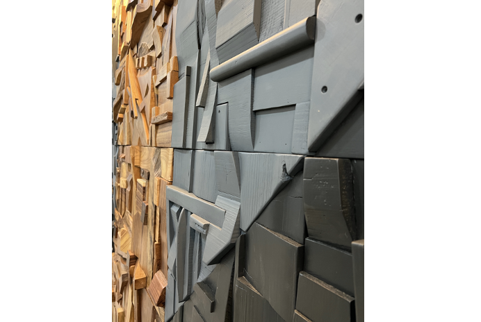 wooden wall paneling icff