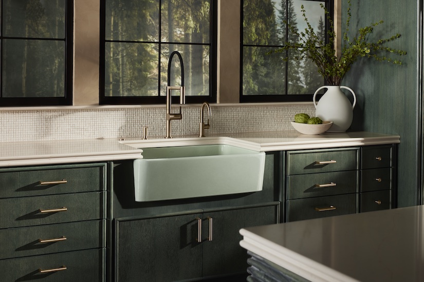 aspen green kitchen sink by kohler