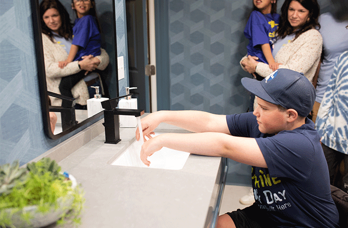 accessible bathroom for a child with spina bifida