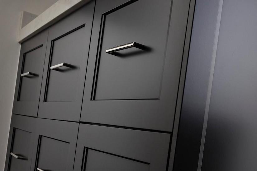 black base cabinet drawers