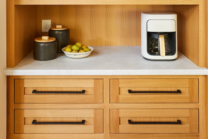 coffee bar in kitchen