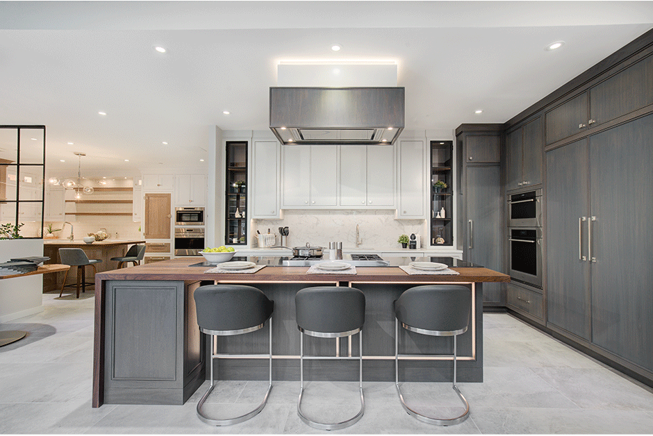 Bakes & Kropp's new showroom transitional kitchen