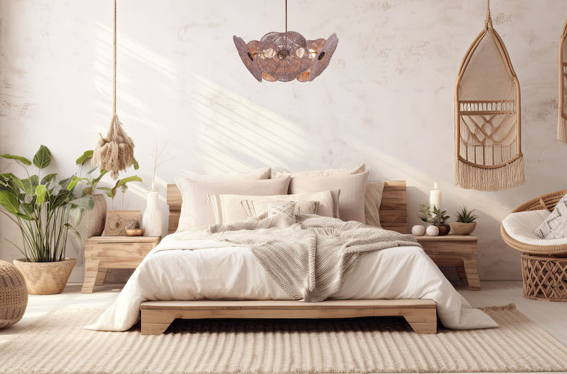 kalco pendant light in bedroom