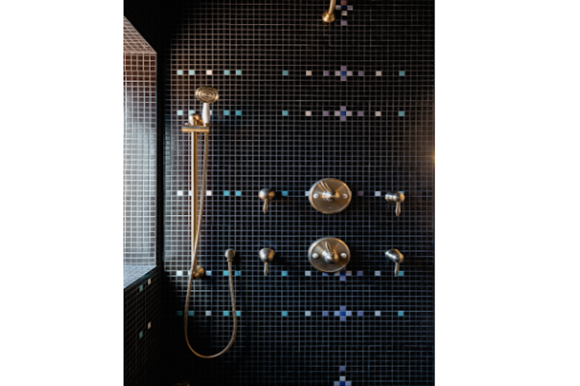 custom tile design trends in shower enclosure