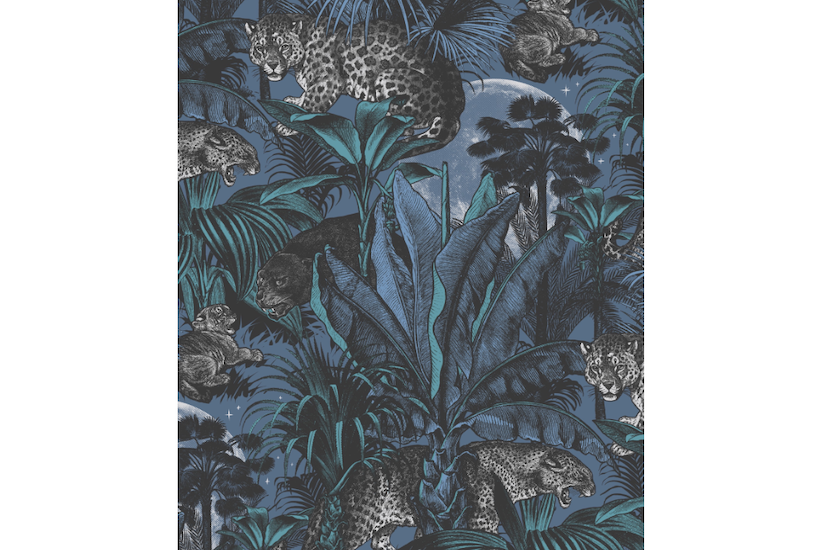 blue leopard in jungle wallpaper