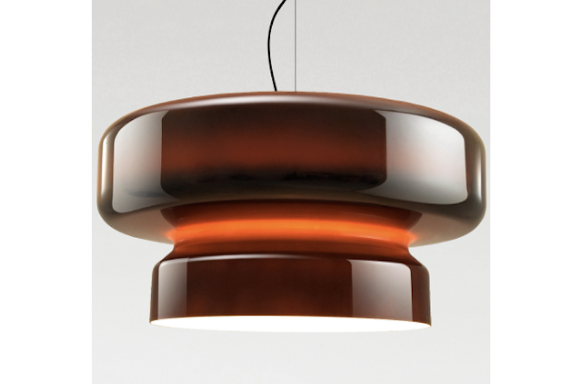 modern orange acrylic pendant light fixture