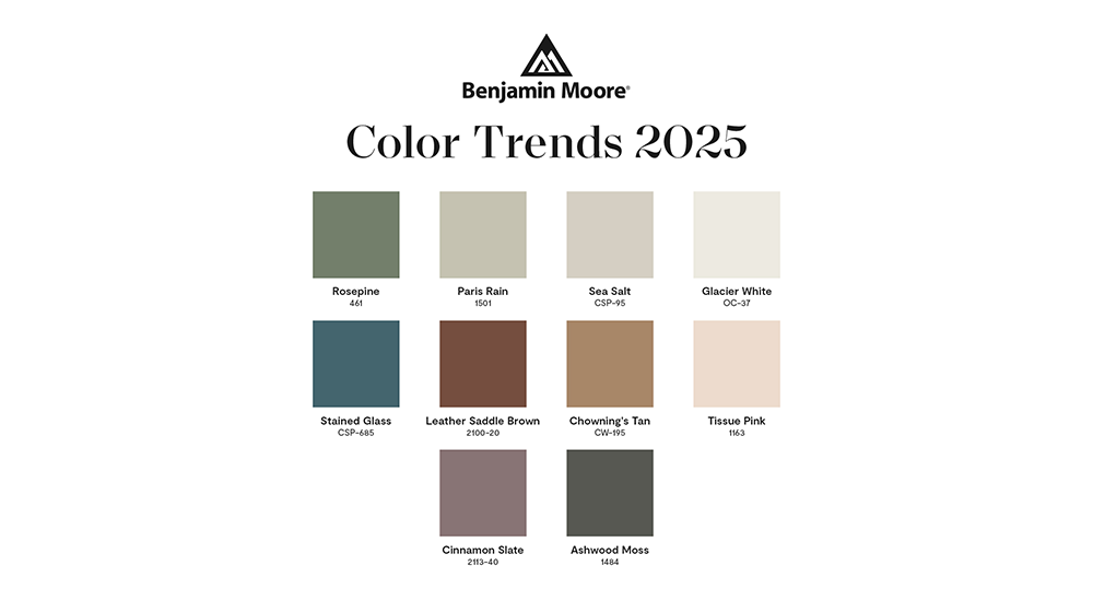 Benjamin Moore 2025 color palette
