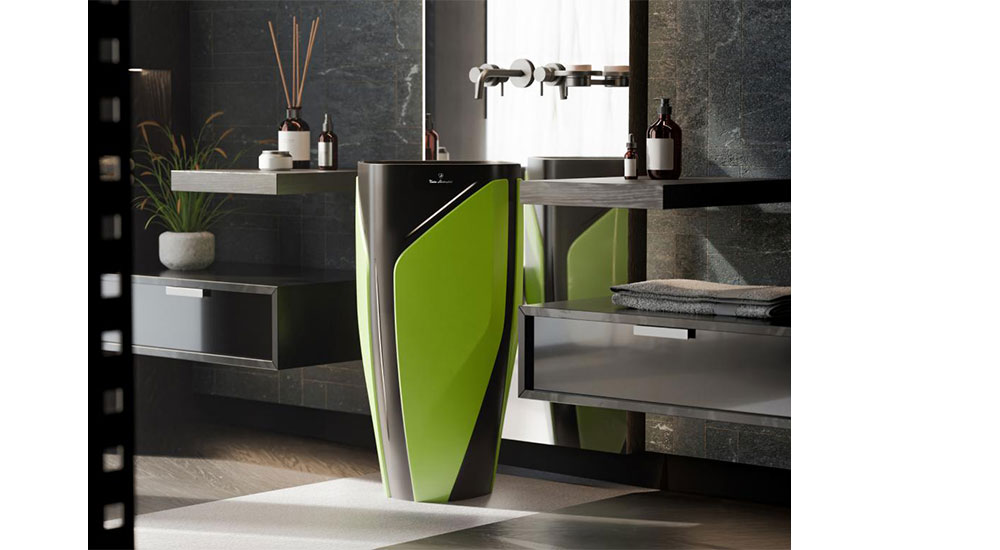 Glass Design washbasin.