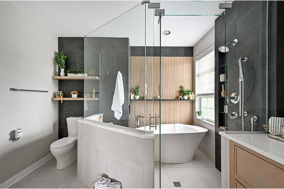 wet room makeover of primary bath.