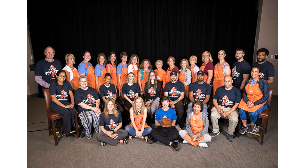 Clarke distribution baking for Tim's team charity