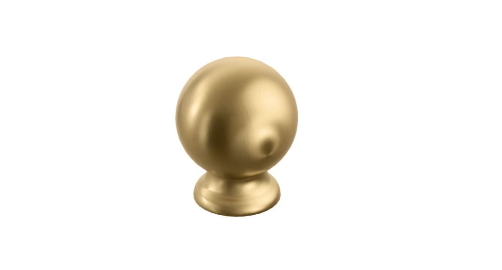 Schaub Avenue Cabinet Knob in Satin Brass