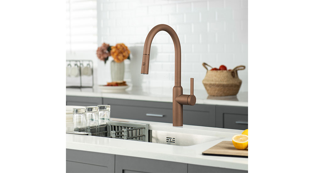 isenberg by flusso kitchen faucet in mocha