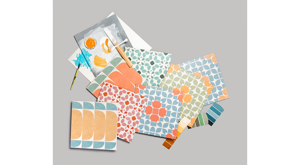 colorful geometric tile