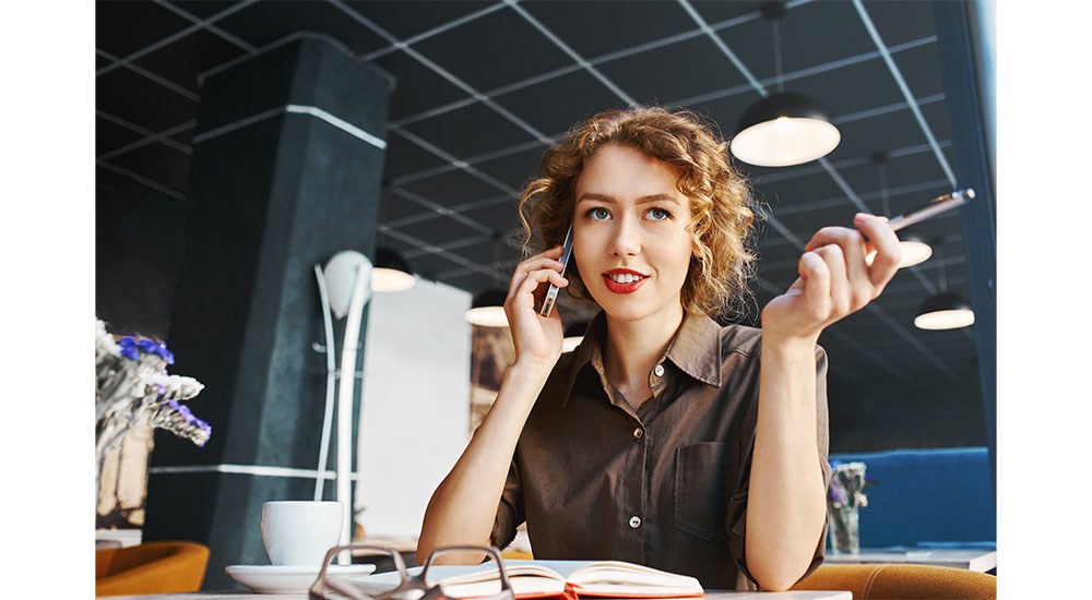 business woman on phone call